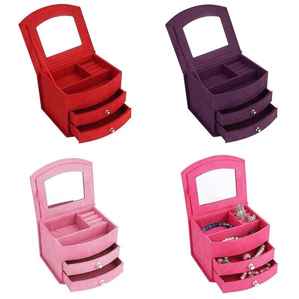 jewellery box organizer display, 3 layers portable jewelry earrings rings bracelet necklace box organizer storage with mirror, Pink;blue
jewellery box organizer display, 3 layers portable jewelry earrings rings bracelet necklace box organizer storage with mirror, Pink;blue