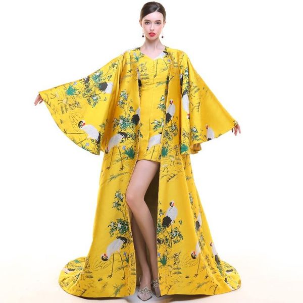 ethnic clothing yellow chinese evening dress long woman summer traditional cheongsam vestidos orientales formal fashion week stage show, Red
ethnic clothing yellow chinese evening dress long woman summer traditional cheongsam vestidos orientales formal fashion week stage show, Red