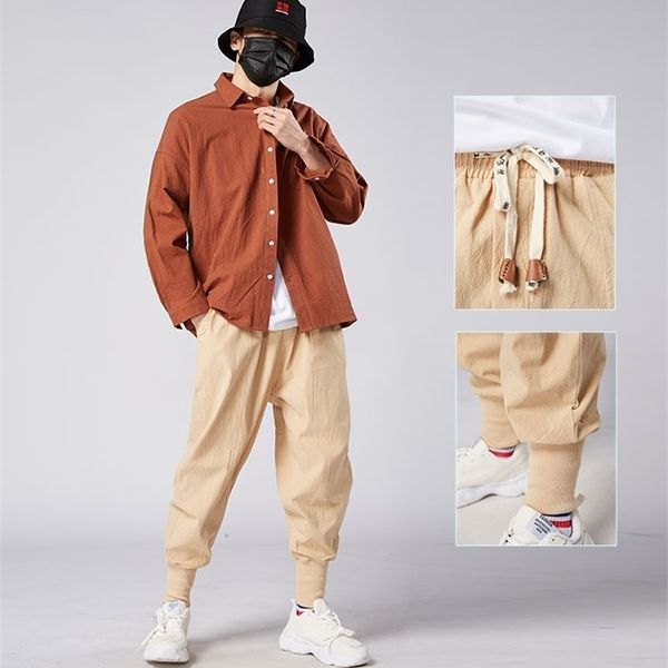 extfination | solid color men oversized pants man cotton linen harem pants casual joggers japanese male baggy pants 201109, Black
extfination | solid color men oversized pants man cotton linen harem pants casual joggers japanese male baggy pants 201109, Black