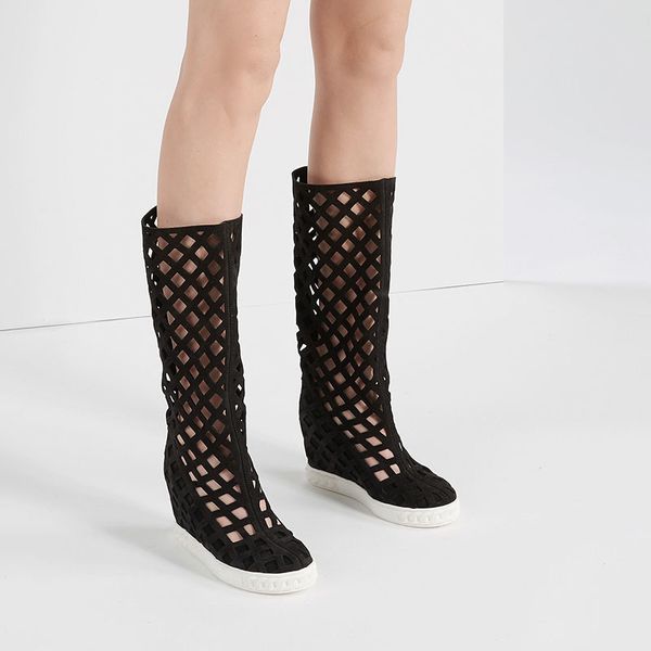 2020 leather summer. genuine growing heel. cowboy boots. high knee, hollow, outward shoes. ea0f, Black
2020 leather summer. genuine growing heel. cowboy boots. high knee, hollow, outward shoes. ea0f, Black