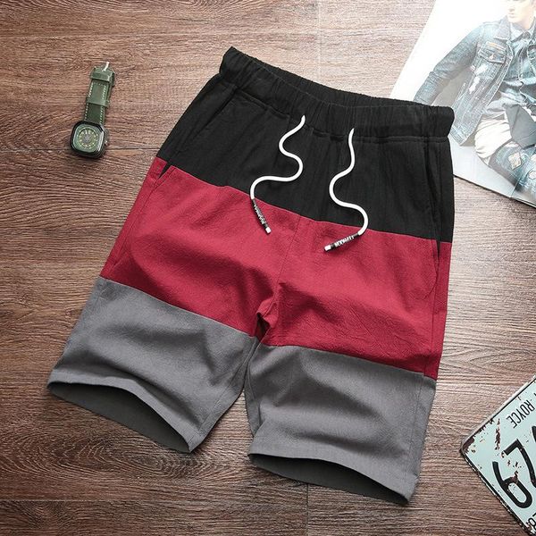 men's shorts fashion summer cargo men cotton joggers casual short home pockets sport patchwork plus size mid red loose street wear 4xl, White;black 
men's shorts fashion summer cargo men cotton joggers casual short home pockets sport patchwork plus size mid red loose street wear 4xl, White;black