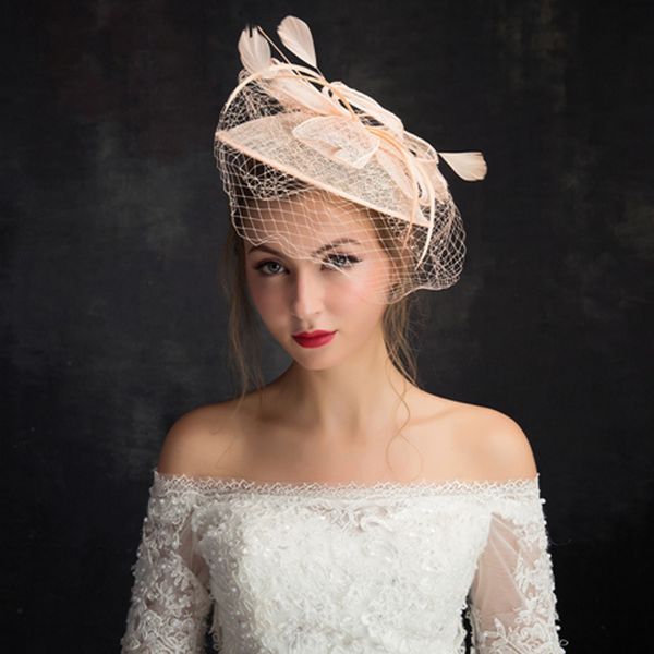new feather flat brim women hat linen headdress formal hats elegant nobility hats headwear c0123, Blue;gray
new feather flat brim women hat linen headdress formal hats elegant nobility hats headwear c0123, Blue;gray