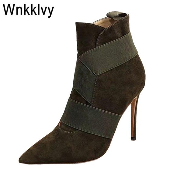 boots super high heel women pointed toe suede genuine leather slip on ankle botas 2021 stilettos ladies short, Black
boots super high heel women pointed toe suede genuine leather slip on ankle botas 2021 stilettos ladies short, Black