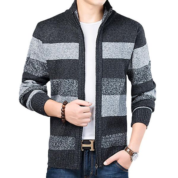 men's sweaters autumn winter cotton cardigan thick mandarin collar patchwork zipper no yq jacket knitted casual sweater coat pull homme, White;black
men's sweaters autumn winter cotton cardigan thick mandarin collar patchwork zipper no yq jacket knitted casual sweater coat pull homme, White;black