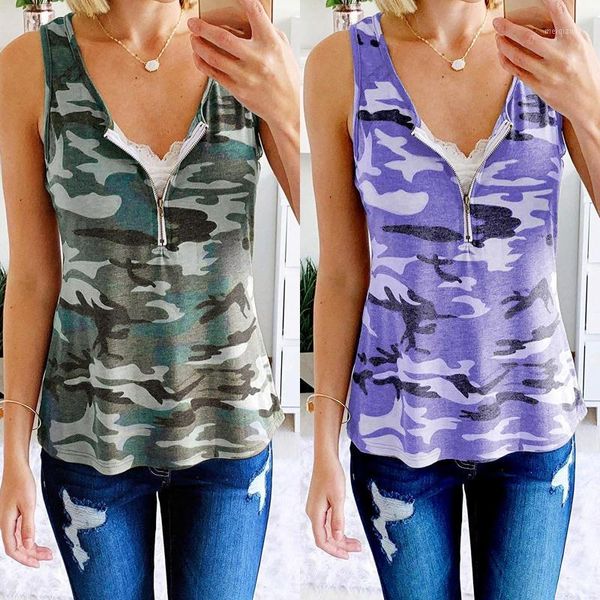 summer casual tank fitness womens camouflage cami v-neck zipper shirts female loose sleeveless sweatwear vest front zipper1, White
summer casual tank fitness womens camouflage cami v-neck zipper shirts female loose sleeveless sweatwear vest front zipper1, White