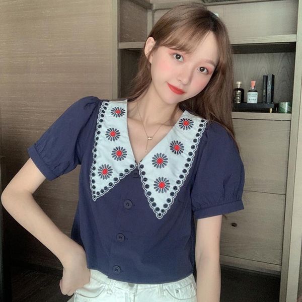sweet corp summer new blouses vintage fashion blusas mujer de moda shirts korean style women's clothing peter pan collar ins, White
sweet corp summer new blouses vintage fashion blusas mujer de moda shirts korean style women's clothing peter pan collar ins, White