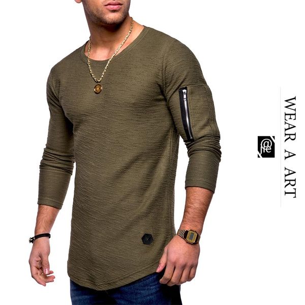 new trends men t shirts super longline long sleeve t-shirt hip hop arc hem with curve hem side zip tee share to be partner fashion hot, White;black
new trends men t shirts super longline long sleeve t-shirt hip hop arc hem with curve hem side zip tee share to be partner fashion hot, White;black