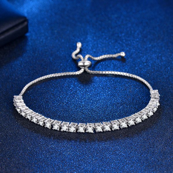 New Fashion Original Design Couple Style Sterling Silver Bracelet Diamond Bracelet Crystal Hand Jewelry Ing