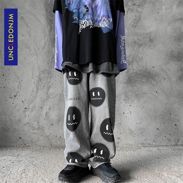 uncledonjm retro greyish black smile face printed jeans men hip hop loose straight pants men hiphop for men biker jeans ban-n5 201111, Blue
uncledonjm retro greyish black smile face printed jeans men hip hop loose straight pants men hiphop for men biker jeans ban-n5 201111, Blue