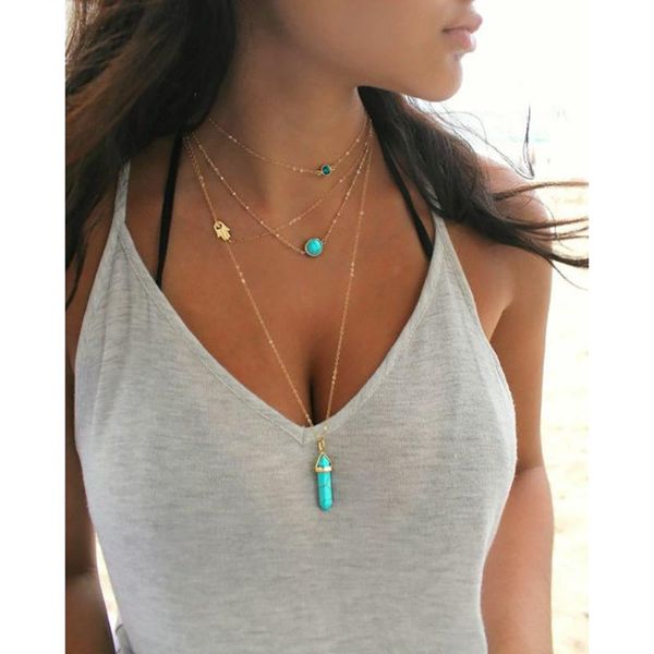 chokers gold color choker necklace for women 4 layers hand blue stone pendant chain necklaces & pendants velvet fashion jewelry, Golden;silver
chokers gold color choker necklace for women 4 layers hand blue stone pendant chain necklaces & pendants velvet fashion jewelry, Golden;silver