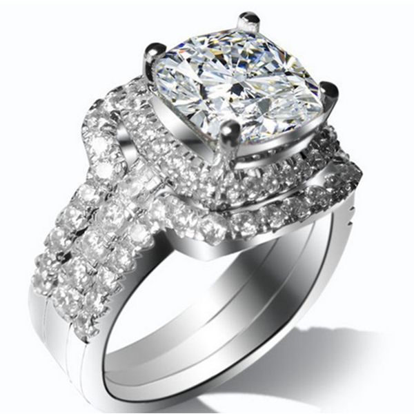 18k white gold plated 2ct cushion engagement ring wedding bands nscd simulated diamond rings set women pt950 stamped ship from usa, Slivery;golden
18k white gold plated 2ct cushion engagement ring wedding bands nscd simulated diamond rings set women pt950 stamped ship from usa, Slivery;golden