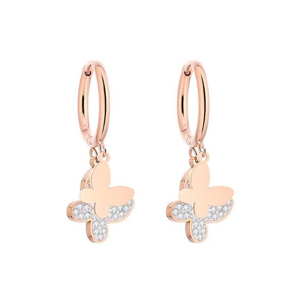 2021 fashion butterfly earrings rose gold stainless steel small hoop pierced earrings for women girls cute jewelry, Golden;silver
2021 fashion butterfly earrings rose gold stainless steel small hoop pierced earrings for women girls cute jewelry, Golden;silver