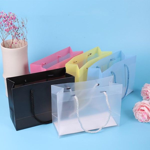 gift wrap 10pcs solid color transparent plastic bags thick pp hard shopping jewelry packaging bag with handle
gift wrap 10pcs solid color transparent plastic bags thick pp hard shopping jewelry packaging bag with handle