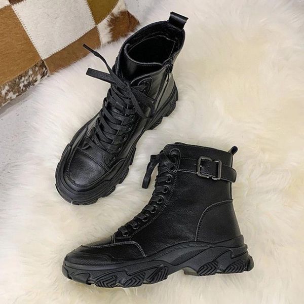 boots women's ankle genuine leather round toe zip women flats shoes fashion button for ladies outdoor, Black
boots women's ankle genuine leather round toe zip women flats shoes fashion button for ladies outdoor, Black