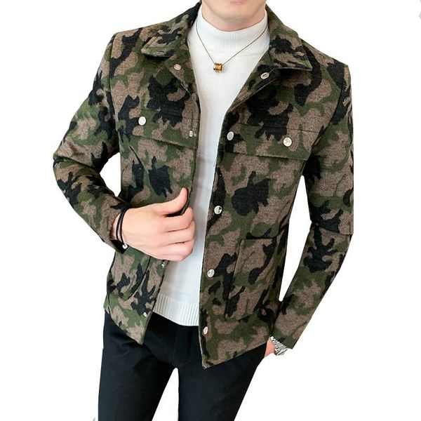 autumn winter men's jacket clothing new fashion youth trend leisure camouflage slim fit male lapel woollen casual coat blends, Black
autumn winter men's jacket clothing new fashion youth trend leisure camouflage slim fit male lapel woollen casual coat blends, Black