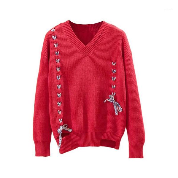 plus size women autumn winter kint sweater fashion hollow out bow long sleeve v neck thick oversized pullover female jumper1, White;black
plus size women autumn winter kint sweater fashion hollow out bow long sleeve v neck thick oversized pullover female jumper1, White;black