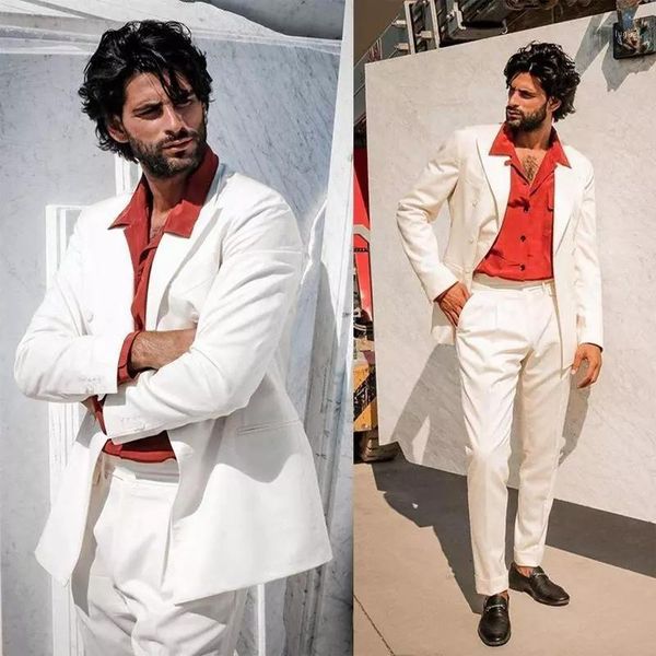 white double breasted costume wedding tuxedos peaked lapel slim fit groom wear formal party prom men suit blazer (jacket+pants)1, White;black
white double breasted costume wedding tuxedos peaked lapel slim fit groom wear formal party prom men suit blazer (jacket+pants)1, White;black