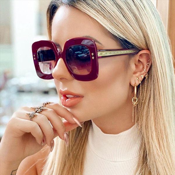 sunglasses square women big frame gradient shades for oversized sun glasses glassses uv400, White;black
sunglasses square women big frame gradient shades for oversized sun glasses glassses uv400, White;black