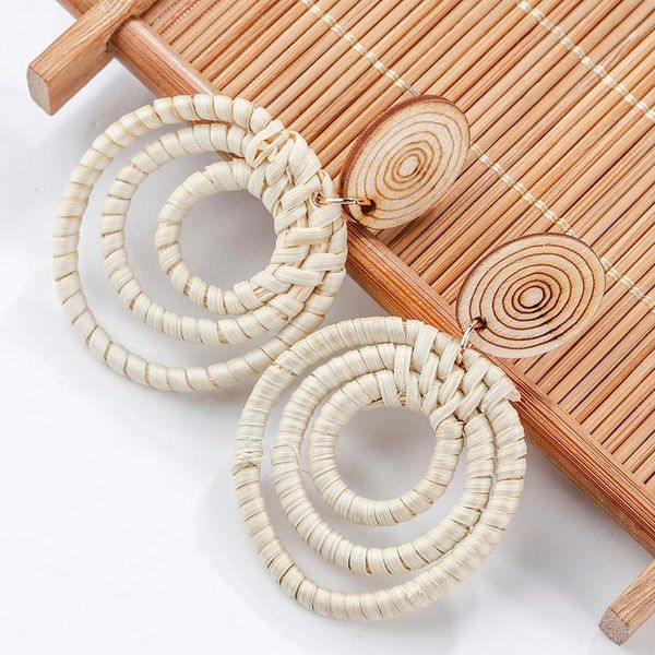 aensoa summer nuturall wooden rattan braid drop earrings for women bohemia handmade round straw weave rattan geometric earrings, Silver
aensoa summer nuturall wooden rattan braid drop earrings for women bohemia handmade round straw weave rattan geometric earrings, Silver