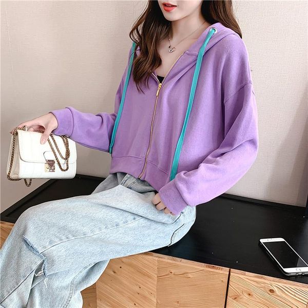 casual cotton short hoodies women autumn sweet panelled drawstring zip-up short sweatshirts long sleeved thin hooded coat spring1, Black
casual cotton short hoodies women autumn sweet panelled drawstring zip-up short sweatshirts long sleeved thin hooded coat spring1, Black