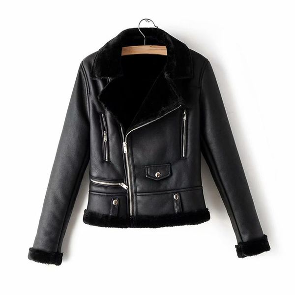 women's leather & faux zxqj fashion women lamb wool fur jacket winter lady black thick jackets female zipper suits chic girls outerwear
women's leather & faux zxqj fashion women lamb wool fur jacket winter lady black thick jackets female zipper suits chic girls outerwear