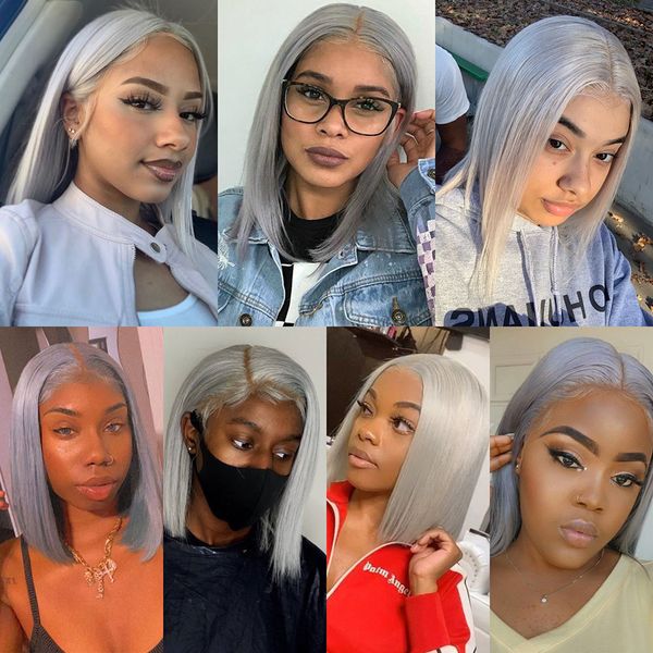 augmarhair 13x4 lace front human hair grey color bob 130% glueless pre plucked with baby hair remy straight wig, Black;brown
augmarhair 13x4 lace front human hair grey color bob 130% glueless pre plucked with baby hair remy straight wig, Black;brown