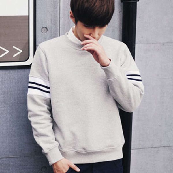 autumn and winter baseball uniform long sleeve sweater round neck color contrast match slim men's top, Gray
autumn and winter baseball uniform long sleeve sweater round neck color contrast match slim men's top, Gray