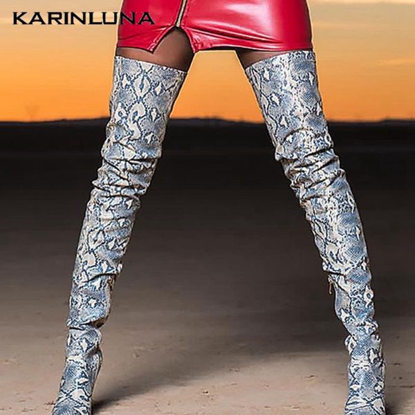 drop shipping stylish shoes women gothic ins thigh high boots snake pattern party trendy female, Black
drop shipping stylish shoes women gothic ins thigh high boots snake pattern party trendy female, Black
