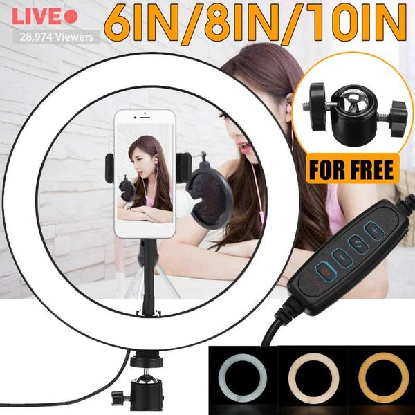 6/8/10 inch led selfie ring light dimmable led ring lamp p video camera fill light ringlight for makeup video live studio
6/8/10 inch led selfie ring light dimmable led ring lamp p video camera fill light ringlight for makeup video live studio