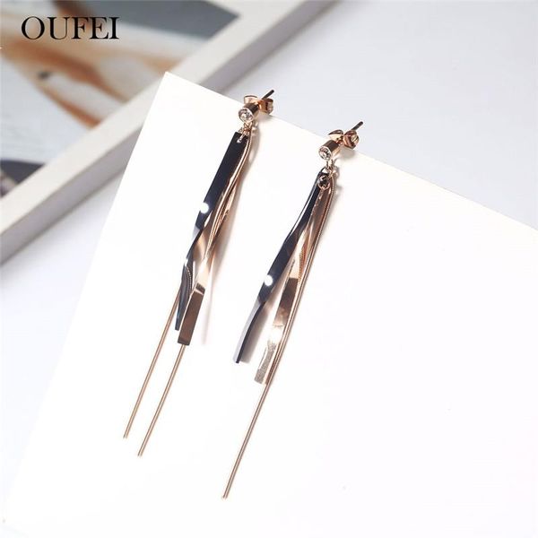 OUFEI Stainless Steel Rose Gold Fringe Earrings For Women Jewelry Accessories Woman 2020 Offers With Free Shipping, Silver
OUFEI Stainless Steel Rose Gold Fringe Earrings For Women Jewelry Accessories Woman 2020 Offers With Free Shipping, Silver