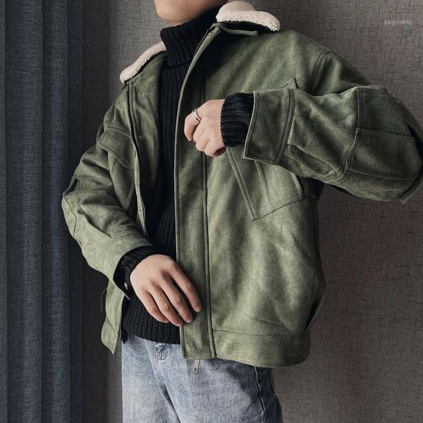 winter short coat men's warm fashion parka men fur collar coat mens streetwear loose thick lamb wool jacket male clothes outwear1, Black
winter short coat men's warm fashion parka men fur collar coat mens streetwear loose thick lamb wool jacket male clothes outwear1, Black