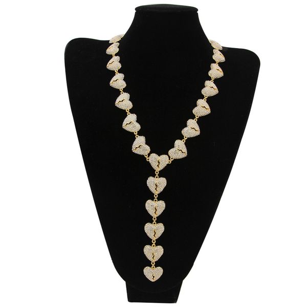 broken heart necklaces iced out rhinestone cz gold silver choker pendant hip hop jewelry bling for men women necklace chain gift
broken heart necklaces iced out rhinestone cz gold silver choker pendant hip hop jewelry bling for men women necklace chain gift