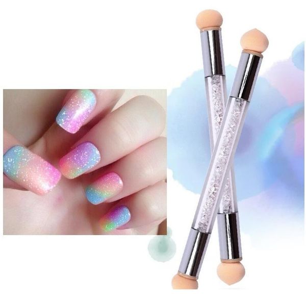1 pc double-ended gradient shading pen dotting brush sponge head rhinestone handle nail art brush nail art paint qylbzr, Silver
1 pc double-ended gradient shading pen dotting brush sponge head rhinestone handle nail art brush nail art paint qylbzr, Silver
