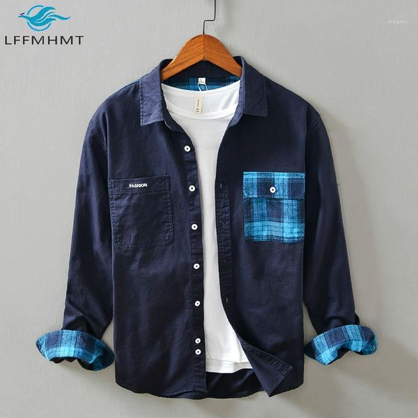 autumn fashion hk style plaid pockets patchwork long sleeve lapel shirts men korean version cotton casual loose, White;black
autumn fashion hk style plaid pockets patchwork long sleeve lapel shirts men korean version cotton casual loose, White;black
