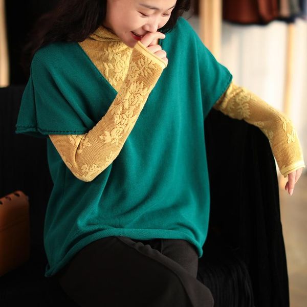 women's vests 2021 women vest loose autumn winter all-match casual retro pullovers, Black;white
women's vests 2021 women vest loose autumn winter all-match casual retro pullovers, Black;white