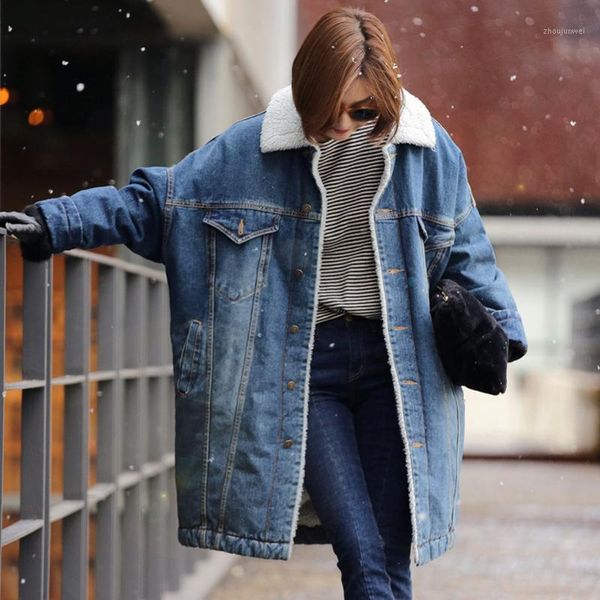 women's cotton-padded coat, thick coat, women's loose mid-length plus cashmere denim jacket winter clothes1, Tan;black
women's cotton-padded coat, thick coat, women's loose mid-length plus cashmere denim jacket winter clothes1, Tan;black