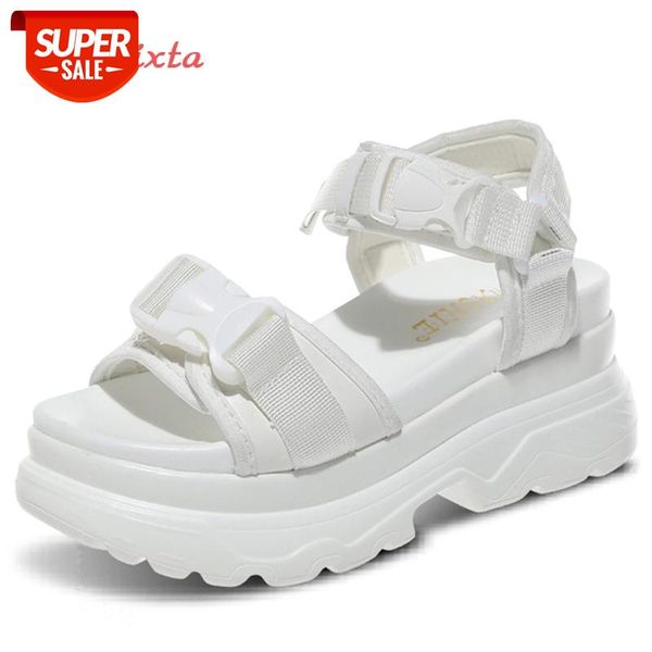 aphixta 8cm platform sandals women shoes wedge high heels buckle canvas summer thick sole beach shoes chaussures femme #w558, Black
aphixta 8cm platform sandals women shoes wedge high heels buckle canvas summer thick sole beach shoes chaussures femme #w558, Black