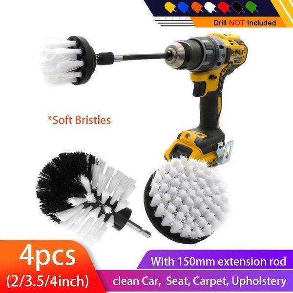 4pcs/set drill power scrub clean brush electric drill brush kit with extension for cleaning car, seat, carpet, upholstery q bbydhs
4pcs/set drill power scrub clean brush electric drill brush kit with extension for cleaning car, seat, carpet, upholstery q bbydhs