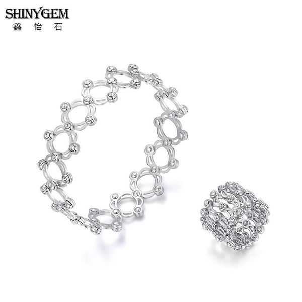 shinygem adjustable bangle rose gold/silver color hollow round bangles cubic zircon bangles bracelets for women dual-use jewelry 201211, Black
shinygem adjustable bangle rose gold/silver color hollow round bangles cubic zircon bangles bracelets for women dual-use jewelry 201211, Black