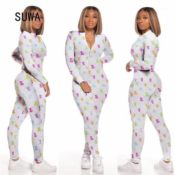 colorful print front zip full length jumpsuit streetwear women long sleeve slim fitting rompers 6 color overalls1, Black;white
colorful print front zip full length jumpsuit streetwear women long sleeve slim fitting rompers 6 color overalls1, Black;white