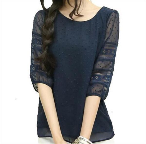 korea womens style fashion sheer blouses half sleeve blusas chiffon shirts lace stitching plus size s 5xl, White
korea womens style fashion sheer blouses half sleeve blusas chiffon shirts lace stitching plus size s 5xl, White