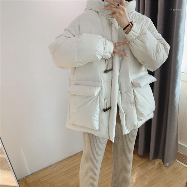 white duck down jacket winter coat 2020 new women 90% ultra light women female loose windproof down coat hooded warm parka1, Black
white duck down jacket winter coat 2020 new women 90% ultra light women female loose windproof down coat hooded warm parka1, Black