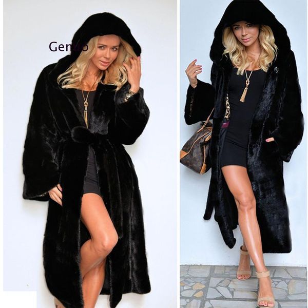 faux fur coat long thicken white coat lace-up solid color slim long plush faux fur hooded warm jacket new fashion, Black
faux fur coat long thicken white coat lace-up solid color slim long plush faux fur hooded warm jacket new fashion, Black