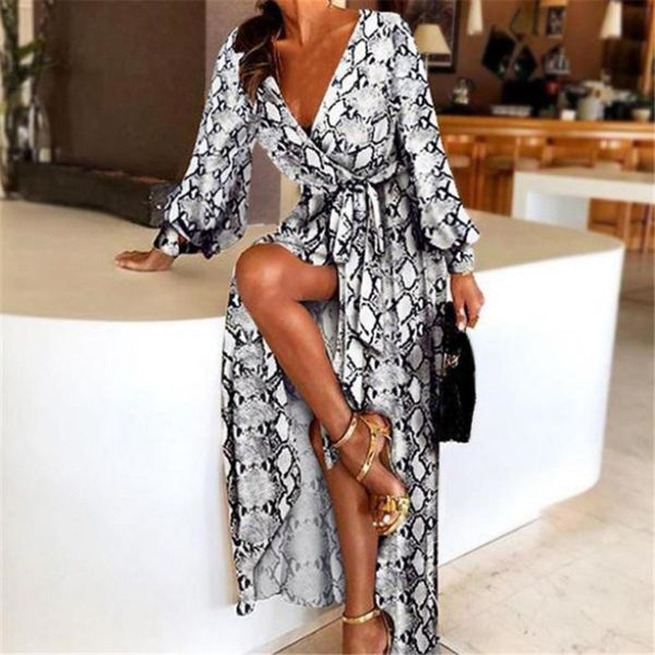 nice summer fashion leopard women dress printed v neck long sleeve maxi dresses ladies party dress vestidos de verano, Black;gray
nice summer fashion leopard women dress printed v neck long sleeve maxi dresses ladies party dress vestidos de verano, Black;gray