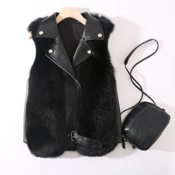 turn down collar natural fur vest genuine soft sheep leather gilet for women new autumn winter fur jacket tsr8631, Black
turn down collar natural fur vest genuine soft sheep leather gilet for women new autumn winter fur jacket tsr8631, Black