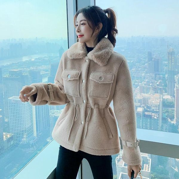 women 2021 autumn winter casual fashion warm outerwear female faux fur thick teddy bear coat new lady drawstring overcoat c2381, Black
women 2021 autumn winter casual fashion warm outerwear female faux fur thick teddy bear coat new lady drawstring overcoat c2381, Black