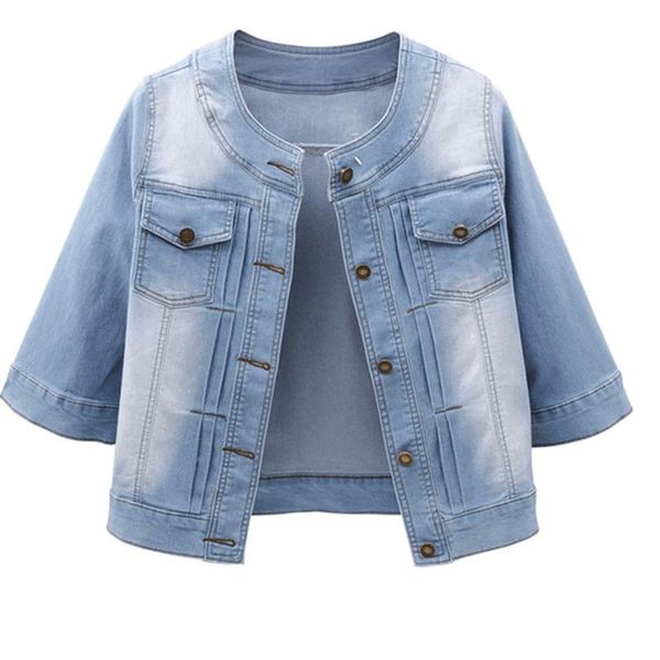 women's jackets 2021 autumn casual denim jacket women half sleeve s slim blue o-neck korean loose fashion short chaqueta mujer h112, Black;brown
women's jackets 2021 autumn casual denim jacket women half sleeve s slim blue o-neck korean loose fashion short chaqueta mujer h112, Black;brown
