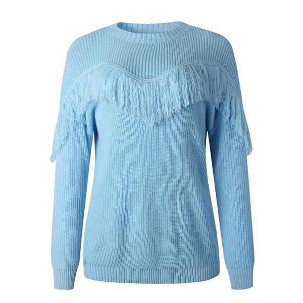 women's sweaters fashion women autumn solid color long sleeve pullover tassel knit sweater jumpers clothing, White;black
women's sweaters fashion women autumn solid color long sleeve pullover tassel knit sweater jumpers clothing, White;black