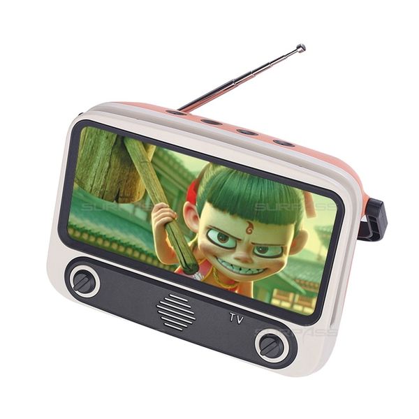 retro tv style mobile phone holder music player mini stereo pocket home audio gift, blue-tooth wireless speaker
retro tv style mobile phone holder music player mini stereo pocket home audio gift, blue-tooth wireless speaker