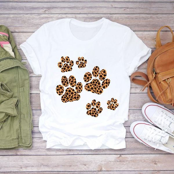 women t shirts paw leopard dog pet animal 90s summer autumn cute ladies print lady womens graphic t shirt female tee, White
women t shirts paw leopard dog pet animal 90s summer autumn cute ladies print lady womens graphic t shirt female tee, White